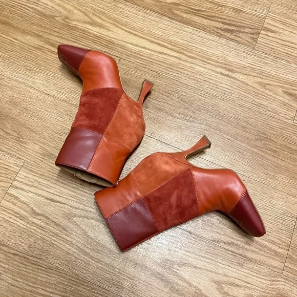Sam Edelman Black Suede &amp; Leather Ankle Boots