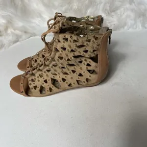 Sam Edelman Daphine Buff nude leather high top sandals Size 7.5M