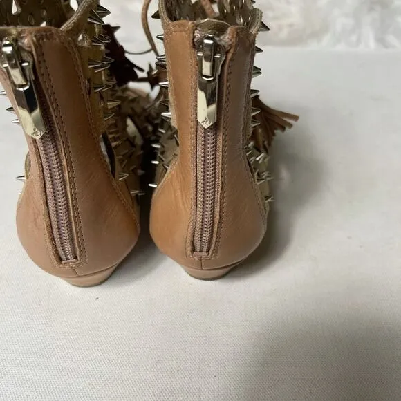 Sam Edelman Daphine Buff nude leather high top sandals Size 7.5M