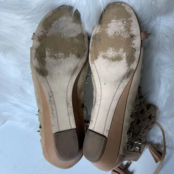 Sam Edelman Daphine Buff nude leather high top sandals Size 7.5M