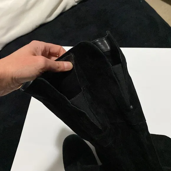 Sam Edelman Elina Over-the-Knee Black Suede Boots Size 10