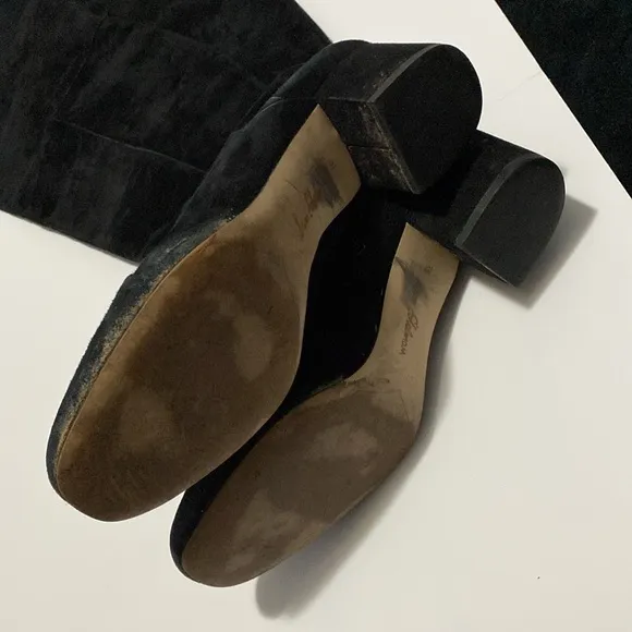 Sam Edelman Elina Over-the-Knee Black Suede Boots Size 10