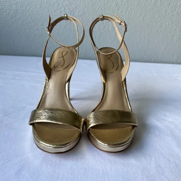 Sam Edelman Jade gold leaf high heel sandals