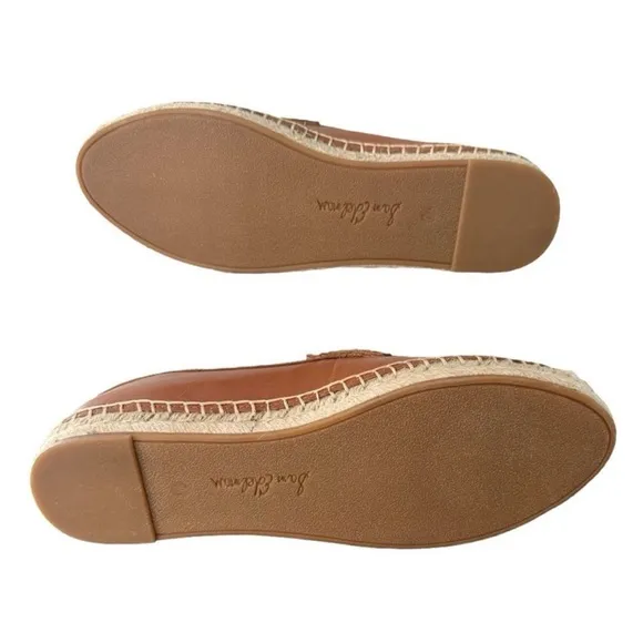 Sam Edelman KAI Saddle Brown Leather Espadrille Loafers Women’s Size 7.5 M