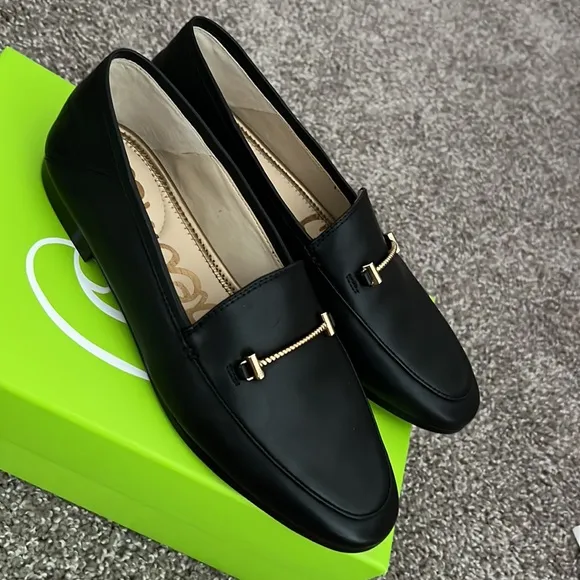 Sam Edelman Loafers Black Leather 8.5