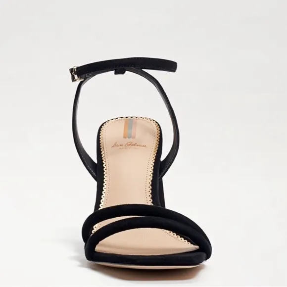 Sam Edelman NEW Kia Ankle Strap High Heel Sandals in Black Suede Size 9