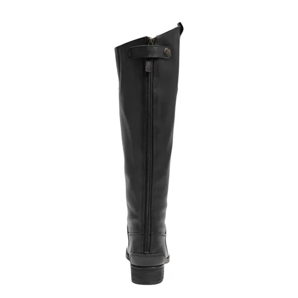Sam Edelman PENNY Black Leather Riding Boots Athletic Fit Calf NWT 7.5