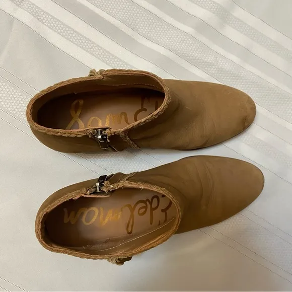 Sam Edelman Tan Leather Womens Booties - Excellent Used Condition Size -7.5