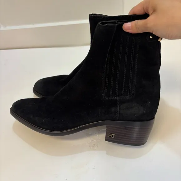 Sam Edelman Womens Bronson Chelsea Boots Suede Sz 8.5
