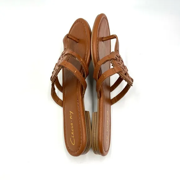 Sam Edelman Women's Circus Canyon Saddle Brown Flat Medallion Sandals 6.5