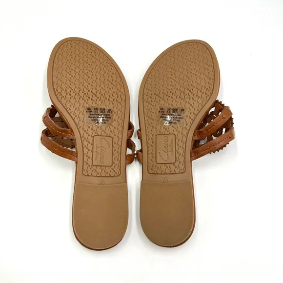 Sam Edelman Women's Circus Canyon Saddle Brown Flat Medallion Sandals 6.5