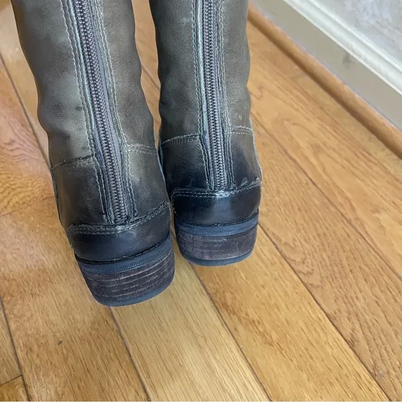 Sam Edelman Womens Penny Boots Size 7.5 Tall Tan Leather Low Heel Boho