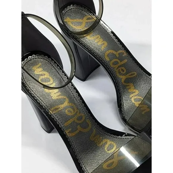 Sam Edelman Women's Yaro Sheer Ankle Strap High-Heel Sandals Size 8.5 MSRP $120