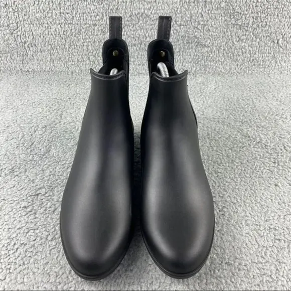 Sam edelman rain Boots Tinsley Black Slip On Womens 7 W Elastic Sides Ankle‎