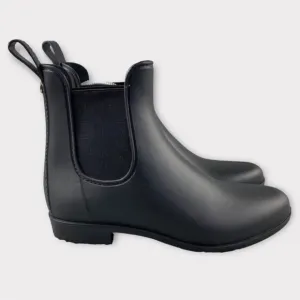 Sam edelman rain Boots Tinsley Black Slip On Womens 7 W Elastic Sides Ankle‎