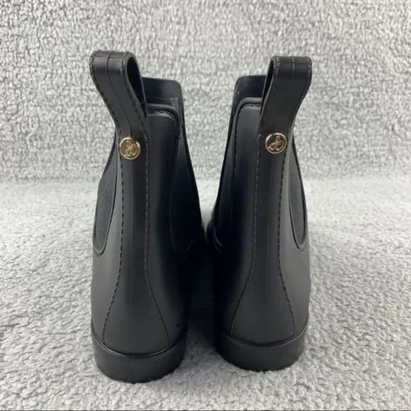 Sam edelman rain Boots Tinsley Black Slip On Womens 7 W Elastic Sides Ankle‎
