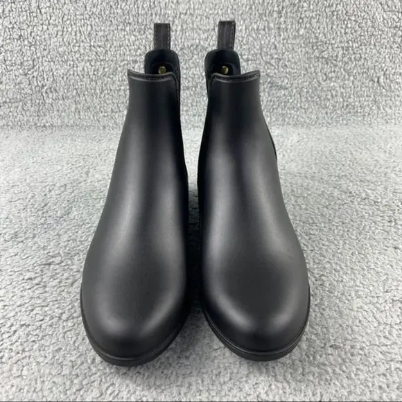 Sam edelman rain Boots Tinsley Black Slip On Womens 7 W Elastic Sides Ankle‎