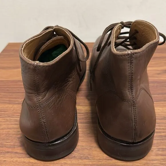 Samuel Windsor Handmade Brown Leather Lace Up Ankle Boots. Mens size 12.