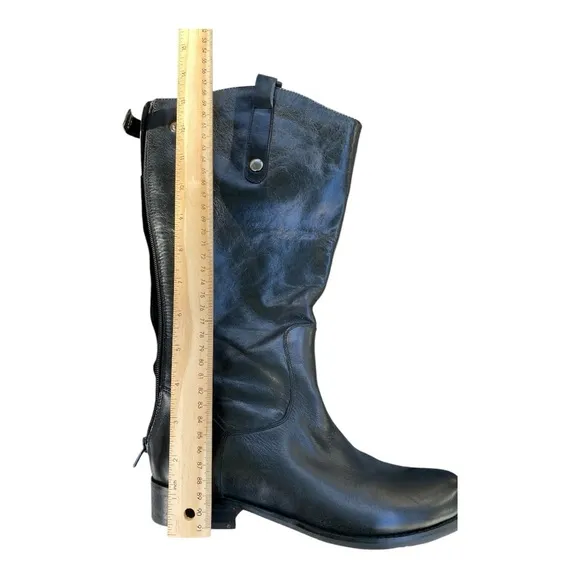 San Jacinto New Without Box Black Leather Riding Boots size 5 Bikercore  🚴‍♂️