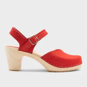 Sandgrens Nora Classic Clog Sandals Red SZ 36