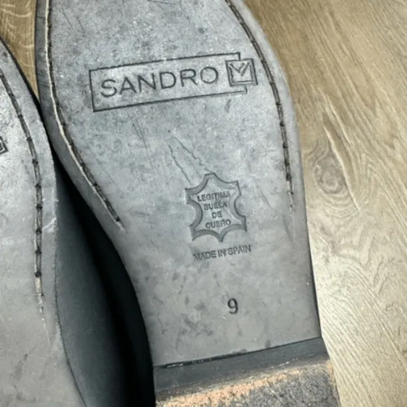 Sandro | Black Leather Tassel Loafers Sz 9