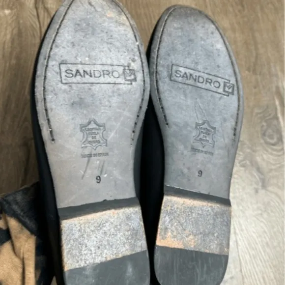 Sandro | Black Leather Tassel Loafers Sz 9