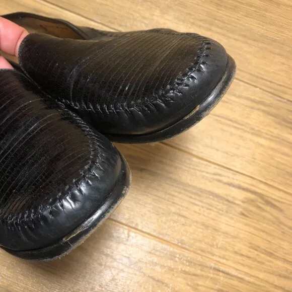 Sandro Moscolini men black loafers, Lizard leather, 13