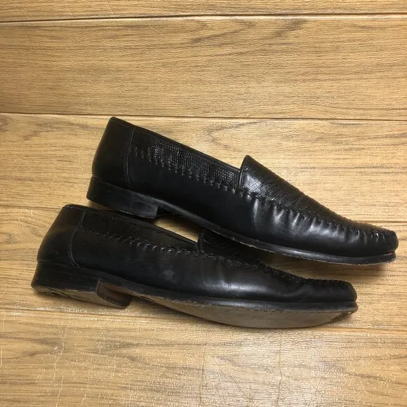 Sandro Moscolini men black loafers, Lizard leather, 13