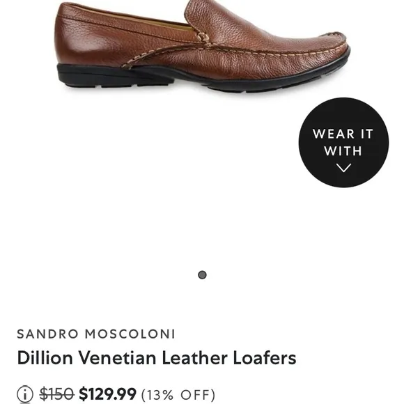 Sandro Moscoloni Dillion Venetian Leather Loafers