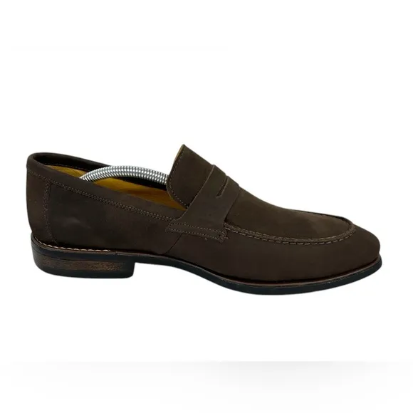 Sandro Moscoloni Mens Loafers Brown Size US 10.5 D EU 43 Suede Casual Leather