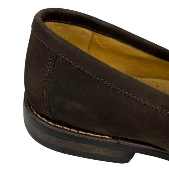 Sandro Moscoloni Mens Loafers Brown Size US 10.5 D EU 43 Suede Casual Leather
