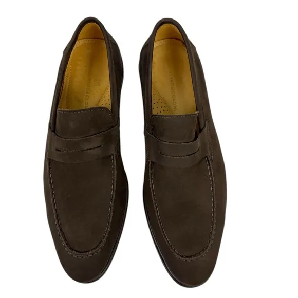 Sandro Moscoloni Mens Loafers Brown Size US 10.5 D EU 43 Suede Casual Leather