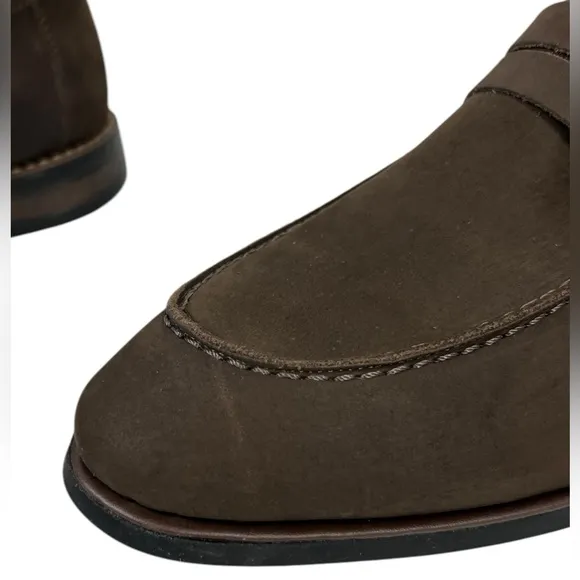 Sandro Moscoloni Mens Loafers Brown Size US 10.5 D EU 43 Suede Casual Leather