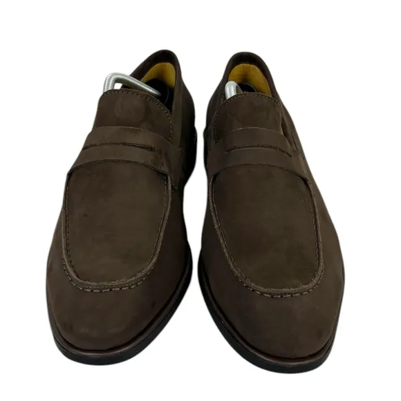 Sandro Moscoloni Mens Loafers Brown Size US 10.5 D EU 43 Suede Casual Leather