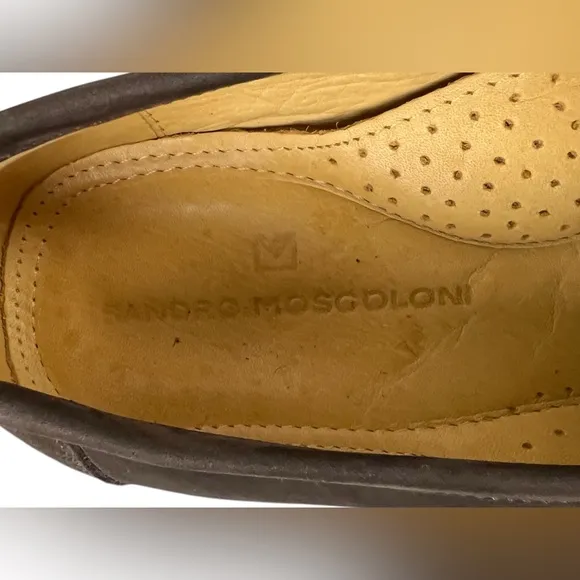 Sandro Moscoloni Mens Loafers Brown Size US 10.5 D EU 43 Suede Casual Leather