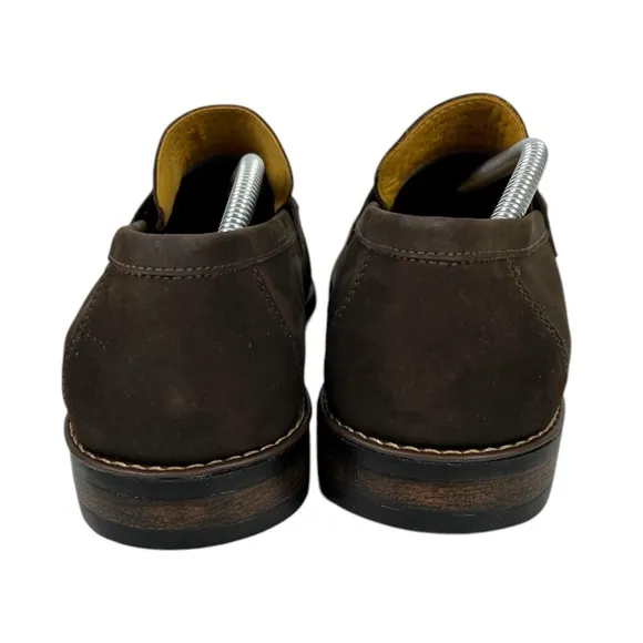 Sandro Moscoloni Mens Loafers Brown Size US 10.5 D EU 43 Suede Casual Leather