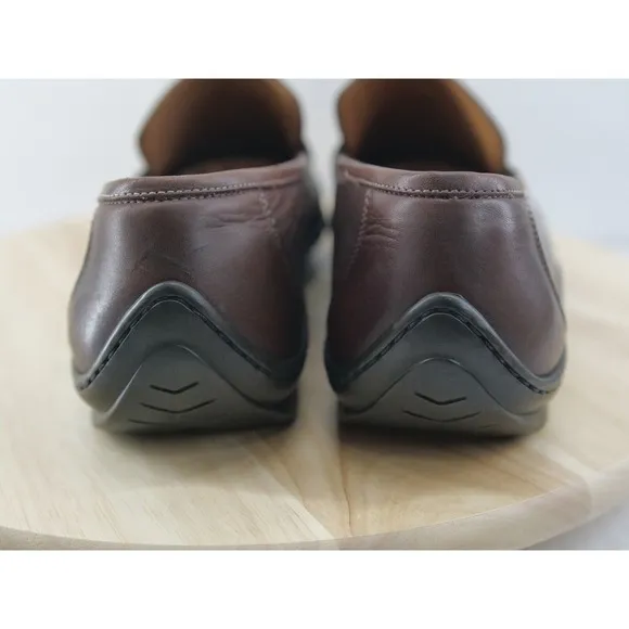 Santoni‎ Driving Penny Loafers Mens Size 11.5 Brown Leather Made In ITALY