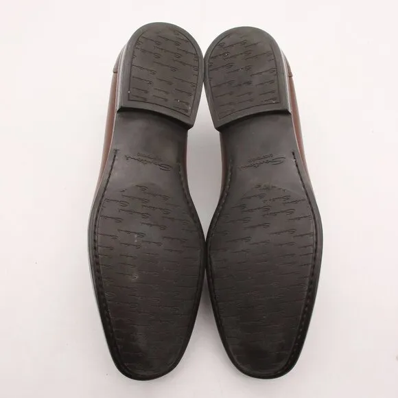 Santoni Horse Bit Brown Leather Loafers Men’s 10.5 D Slip On Dress Shoes