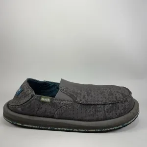 Sanuk Donny x Surfrider Slip On Casual Beach Loafers Mens Size 9 Gray Silver