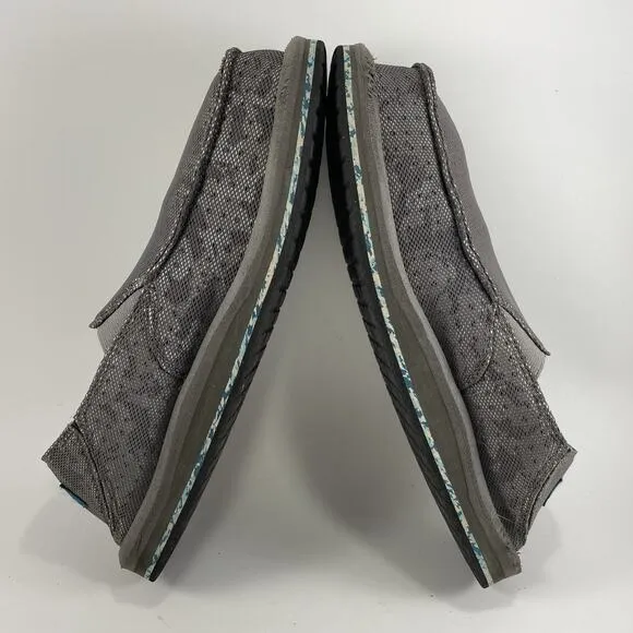 Sanuk Donny x Surfrider Slip On Casual Beach Loafers Mens Size 9 Gray Silver