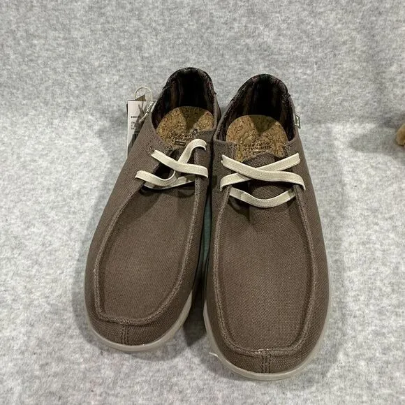 Sanuk Shaka Lite SL Brown Natural Men's Casual Slip‎ On Loafers 1139356 NEW