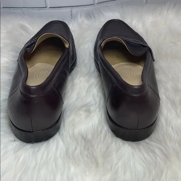 SAS Brown Leather Slip On Loafers Size 9.5N