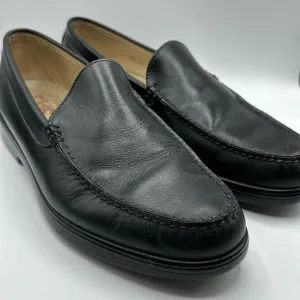 SAS men’s black genuine leather slip-on loafers, size 11