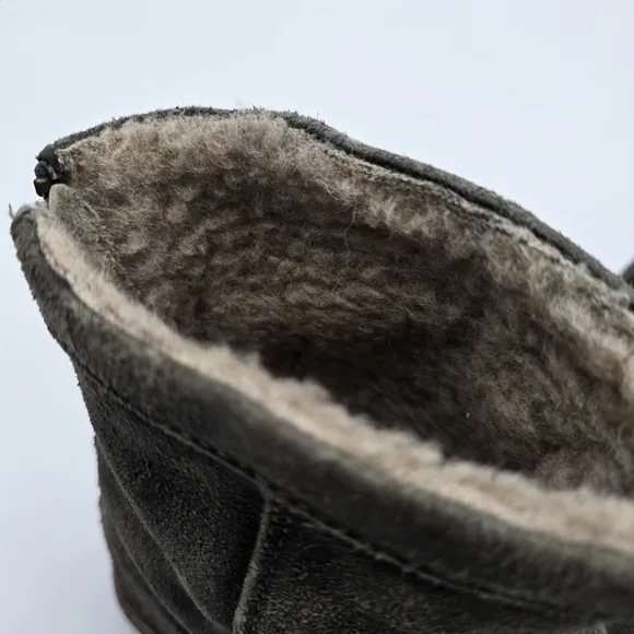 Satorisan Boots Womens 10 Mens 8.5 42 Gray Sherpa Shearling Lined Suede …
