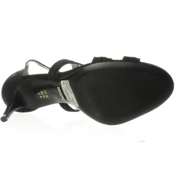 Schutz Cayenne Black Suede Heels Pump Shoe Sandals