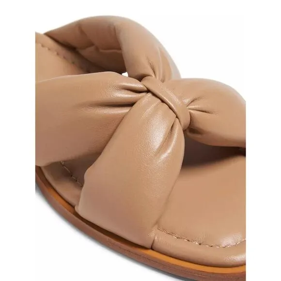 Schutz Fairy Flat Padded Leather Sandals - 9