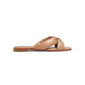 Schutz Fairy Flat Padded Leather Sandals - 9