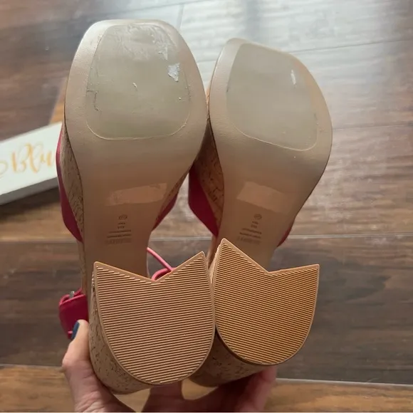 Schutz Glayce Platform Cork Sandals NWOT