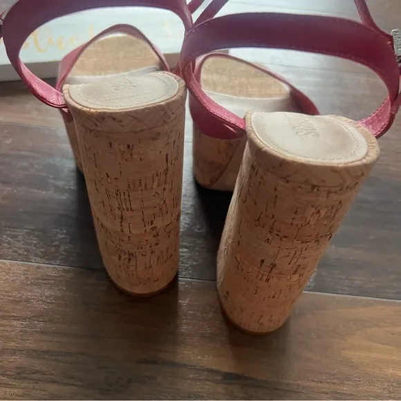 Schutz Glayce Platform Cork Sandals NWOT