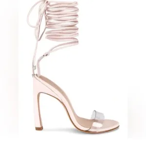 Schutz Jessie Elegant Pink wrap ankle Heels Rose